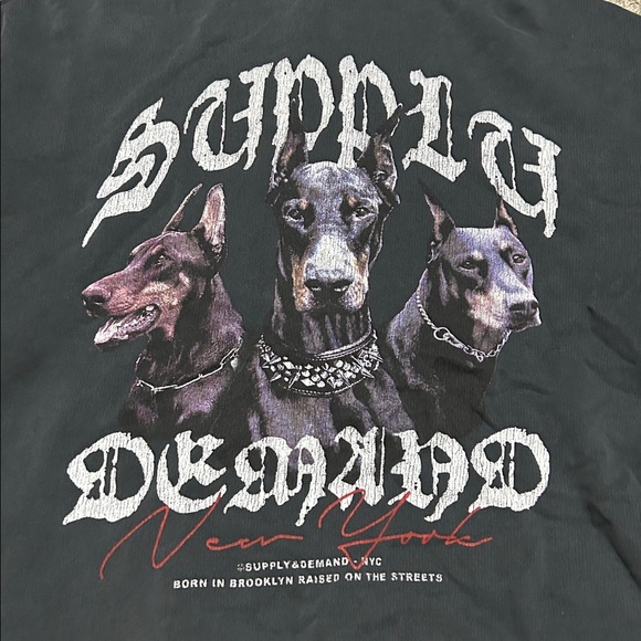 Vintage Supply And Demand Three Dog Hoodie - Picture 2 of 4
